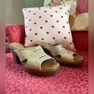 Kravings Nicks Sandals, Heeled, Tan Leather, Size 8.5